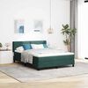 vidaXL Cama Box com colch&atilde;o Verde Escuro 200 x 140 cm Veludo