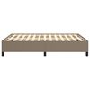vidaXL Cama sem colch&atilde;o 140x200 cm tecido castanho-acinzentado