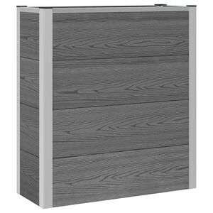 vidaXL Canteiro de jardim elevado Cinzento 75 x 30 x 82 cm