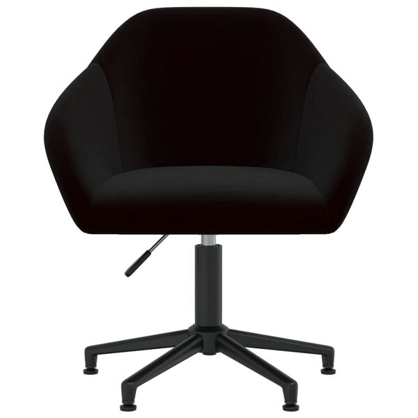 vidaXL Cadeiras de jantar girat&oacute;rias 6 pcs veludo preto