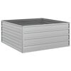 vidaXL Canteiro elevado jardim 100x100x45 cm a&ccedil;o galvanizado prateado