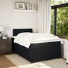 vidaXL Cama boxspring com colch&atilde;o 120x200 cm veludo preto