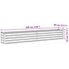 vidaXL Canteiro elevado jardim a&ccedil;o galvanizado 320x40x45 cm castanho
