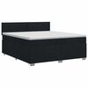 vidaXL Cama box spring com colch&atilde;o Preto 200 x 200 cm Tecido