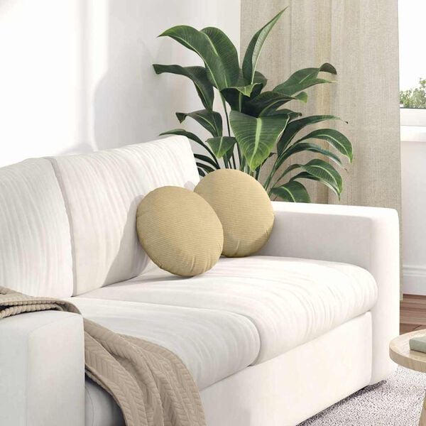 vidaXL Almofadas de Assento 2 pcs Cinza Verde &Oslash; 30 cm