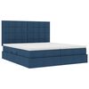 vidaXL Cama com Armazenamento Azul 200 x 200 cm Couro Sint&eacute;tico