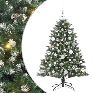 vidaXL &Aacute;rvore de Natal Artificial Verde 120 cm PVC, Pl&aacute;stico e A&ccedil;o