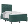 vidaXL Cama Box com colch&atilde;o Verde Escuro 120 x 190 cm tecido