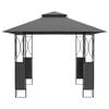 vidaXL Gazebo com telhado 300x300x270 cm a&ccedil;o antracite