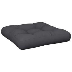 vidaXL Almofad&atilde;o para sof&aacute; de paletes 50x50x12 cm tecido preto