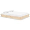 vidaXL Estrutura de cama casal 135x190 cm madeira maci&ccedil;a