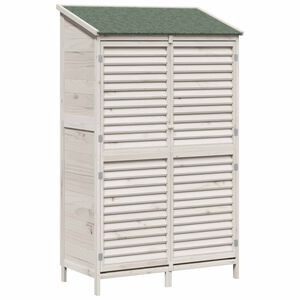 vidaXL Galp&atilde;o de Jardim com telhado Branco 106 x 56 x 176,5 cm