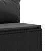 vidaXL 8 pcs conjunto lounge de jardim c/ almofadões vime PE preto