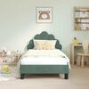 vidaXL Estrutura de Cama Infantil com Cabeceira Verde do Mar
