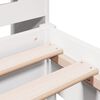 vidaXL Cama com estante sem colch&atilde;o 90x200 cm pinho maci&ccedil;o branco