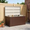 vidaXL Caixa de armazenamento para jardim marrom 129x67x65 cm