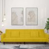 vidaXL Sof&aacute;-cama 2 lugares com duas almofadas veludo amarelo