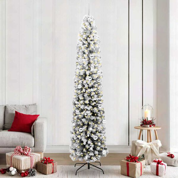 vidaXL &Aacute;rvore de Natal Artificial Verde 240 cm PVC e A&ccedil;o e Pl&aacute;stico