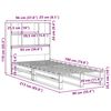 vidaXL Cama com estante sem colch&atilde;o 90x190 cm madeira maci&ccedil;a