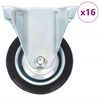vidaXL 16 pcs Rodas fixas 75 mm