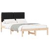 vidaXL Estrutura de Cama com Cabeceira Estofada Natural e Preto