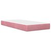 vidaXL Estrutura de cama com colch&atilde;o Rosa 80 x 200 cm Veludo