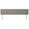 vidaXL Cabeceira de cama c/ abas veludo 203x16x78/88 cm cinzento-claro