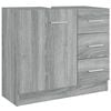 vidaXL M&oacute;vel p/ lavat&oacute;rio 63x30x54 cm derivados madeira cinza sonoma
