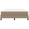 vidaXL Estrutura da Cama com colch&atilde;o Cappuccino 140 x 190 cm tecido