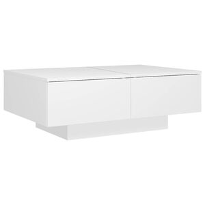 vidaXL Mesa de centro 90x60x31 cm contraplacado branco