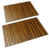 vidaXL 2 pc Tapetes de banho de ac&aacute;cia 80 x 50 cm