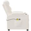vidaXL Poltrona de massagens elétrica couro artificial cor creme