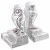 vidaXL Aparadores de livros 2 pcs Prateado 12 x 9 x 19 cm Alum&iacute;nio