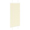 vidaXL Creme Plissada Cega 65x150 cm Largura Tecido 64,4 cm Poli&eacute;ster