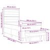 vidaXL Cama Box com colch&atilde;o Castanho escuro 90 x 190 cm tecido
