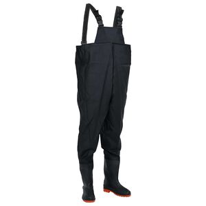 vidaXL Jardineiras com botas tamanho 40 preto