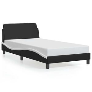 vidaXL Estrutura de cama Dover 100x200 cm couro artificial