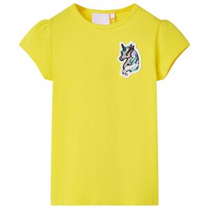 T-shirt de crian&ccedil;a amarelo brilhante 140