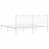 vidaXL Estrutura de cama com cabeceira 183x213 cm metal branco