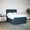 vidaXL Cama boxspring com colch&atilde;o 140x190 cm veludo azul