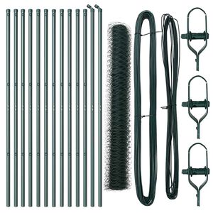 vidaXL Poste de Cerca Verde