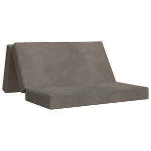 vidaXL Sof&aacute; Cama Dobr&aacute;vel 120 x 67 x 45 cm Cinzento-claro