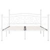 vidaXL Estrutura de cama com estrado de ripas 120x200 cm metal branco