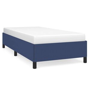 vidaXL Estrutura de cama sem colch&atilde;o 90x200 cm tecido azul