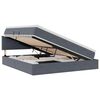 vidaXL Cama com Armazenamento Cinza Escuro 180 x 200 cm Veludo