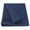 vidaXL Toalhas de m&atilde;os 5 pcs algod&atilde;o 450 g 50x100 cm azul-marinho