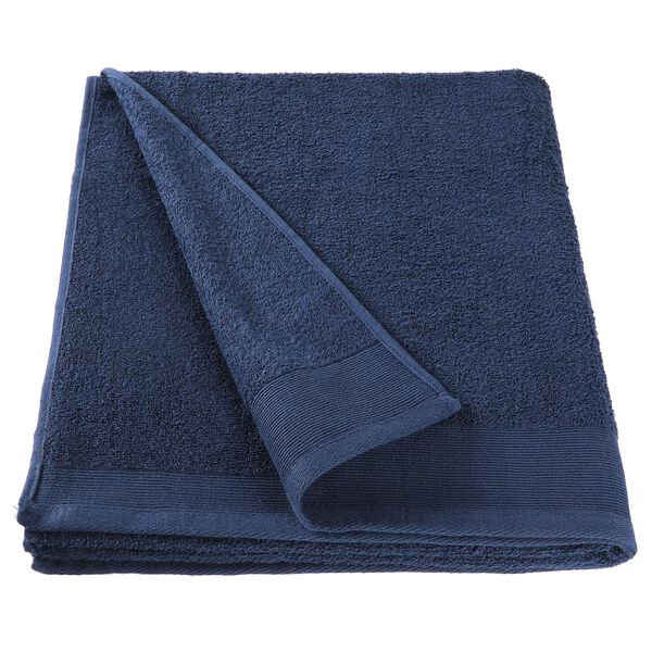 vidaXL Toalhas de m&atilde;os 5 pcs algod&atilde;o 450 g 50x100 cm azul-marinho
