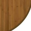 vidaXL Tapete redondo 80 cm bambu castanho