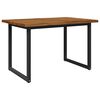 vidaXL Mesa de Jantar Com Bordas Naturais 120 x 80 x 75 cm