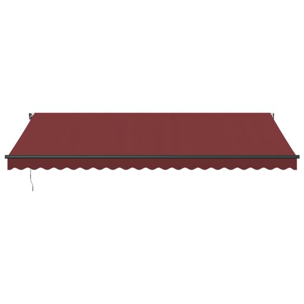 vidaXL Toldo retr&aacute;til manual com luzes LED 500x350 cm bord&ocirc;